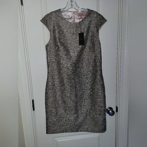 NEW Ted Baker Cotton Blend Silver Dress